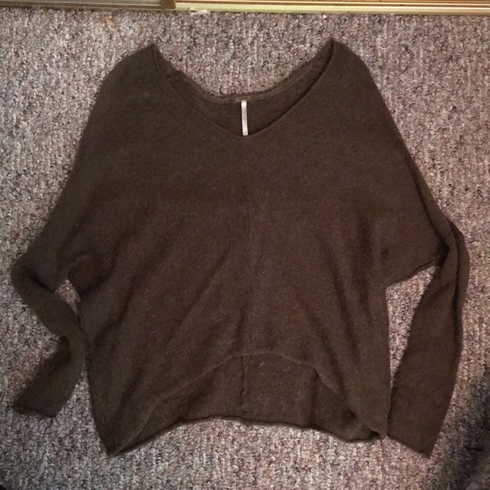Free people green sweater!